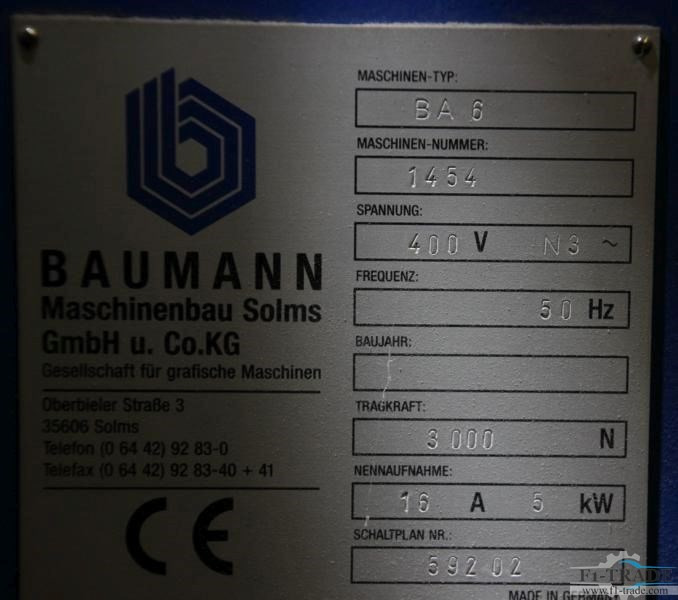 Baumann BA 6 - آلات الطباعة: صور 2 Baumann BA 6 - آلات الطباعة: صور 2