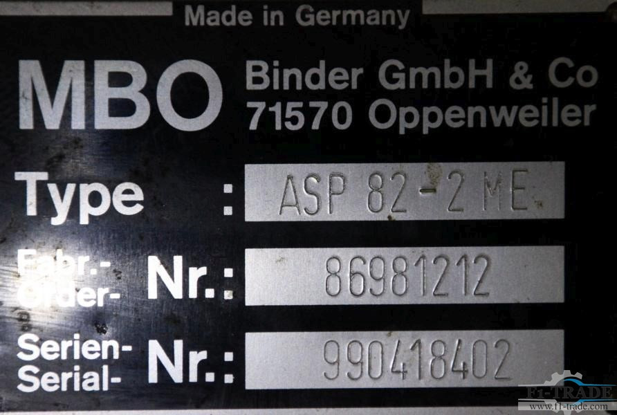 MBO ASP 82 - 2 ME - آلات الطباعة: صور 2 MBO ASP 82 - 2 ME - آلات الطباعة: صور 2