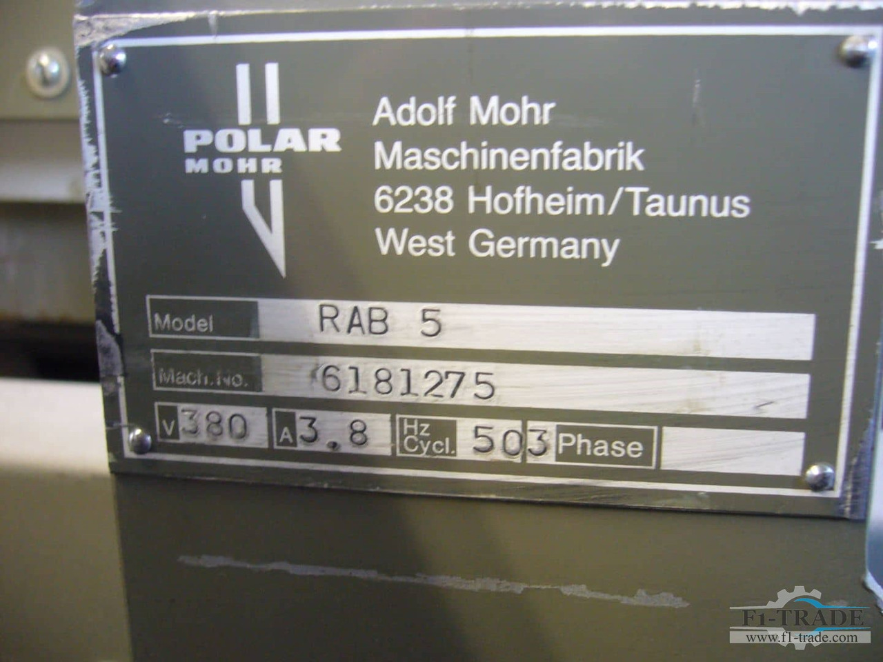 Polar RAB 5 - آلات الطباعة: صور 4 Polar RAB 5 - آلات الطباعة: صور 4