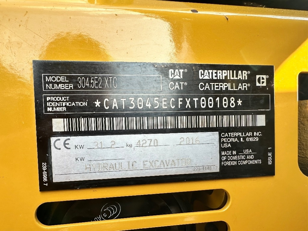 حفارة مصغرة CAT 304.5 E2 XTC: صور 41