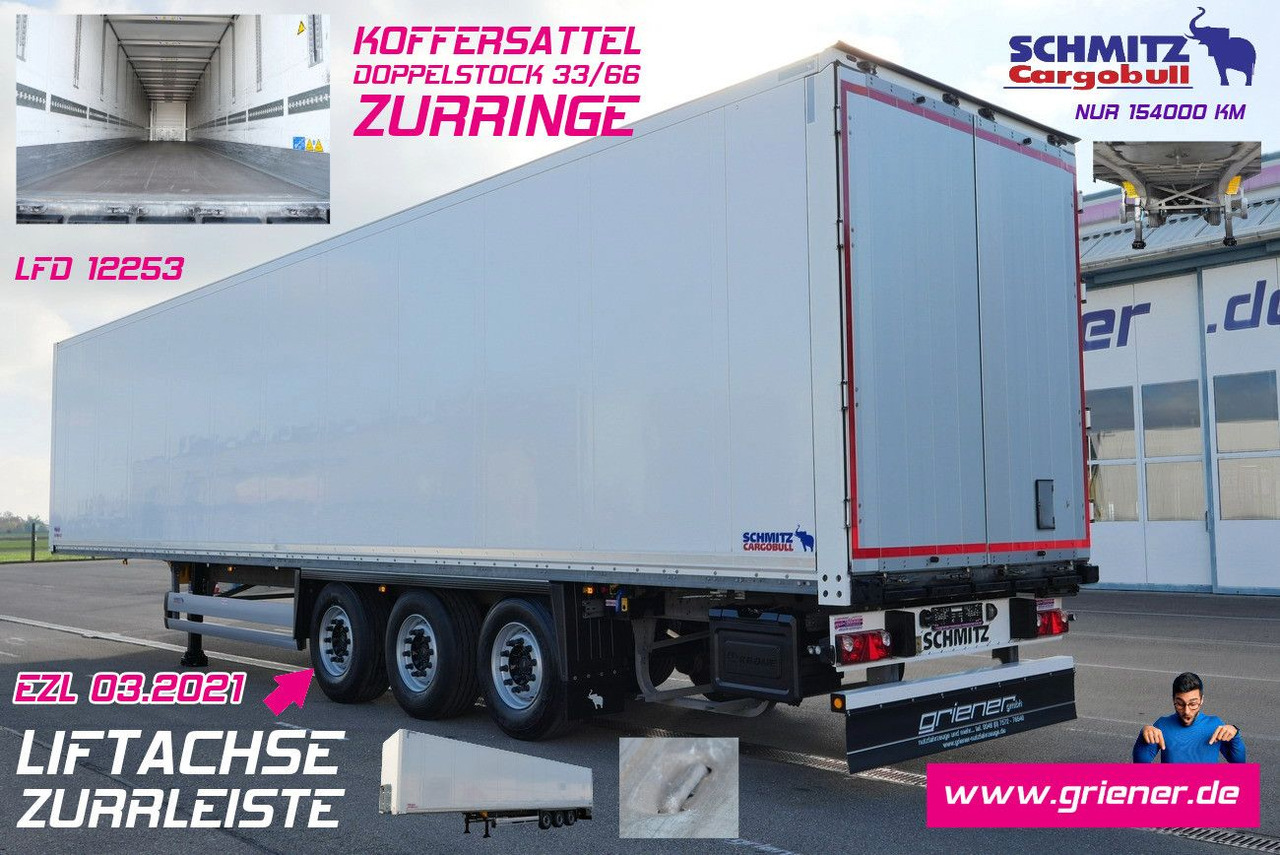 Schmitz Cargobull SKO 24/DOPPELSTOCK / 2,70/ LIFT nur 154 tsd km - بصندوق مغلق نصف مقطورة: صور 1 Schmitz Cargobull SKO 24/DOPPELSTOCK / 2,70/ LIFT nur 154 tsd km - بصندوق مغلق نصف مقطورة: صور 1