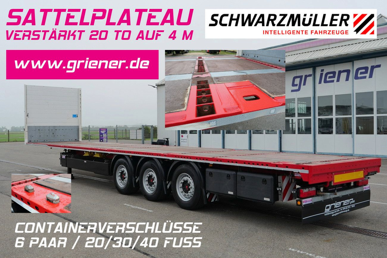 Schwarzmüller RH 80 / CONTAINER 1 x 40/2x20/1x 30 RUNGENTASCH - نصف مقطورة مسطحة: صور 1 Schwarzmüller RH 80 / CONTAINER 1 x 40/2x20/1x 30 RUNGENTASCH - نصف مقطورة مسطحة: صور 1