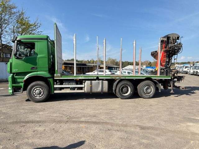 شاحنة قطع الأشجار, شاحنة كرين Mercedes-Benz Actros 2571 Holztransporter mit Kran: صور 6