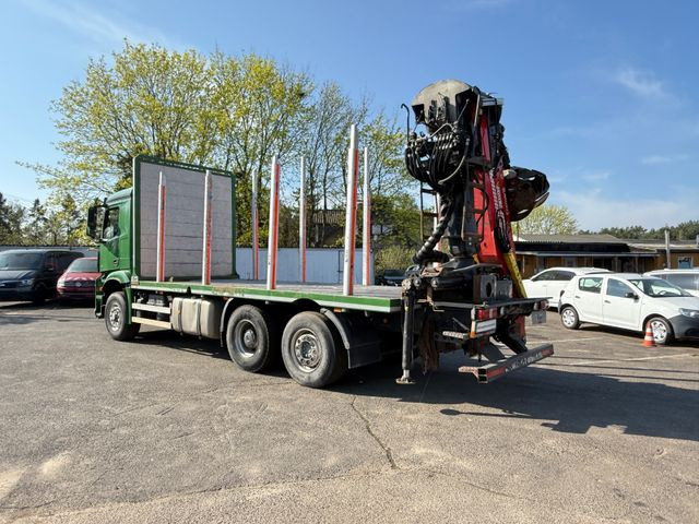 شاحنة قطع الأشجار, شاحنة كرين Mercedes-Benz Actros 2571 Holztransporter mit Kran: صور 7