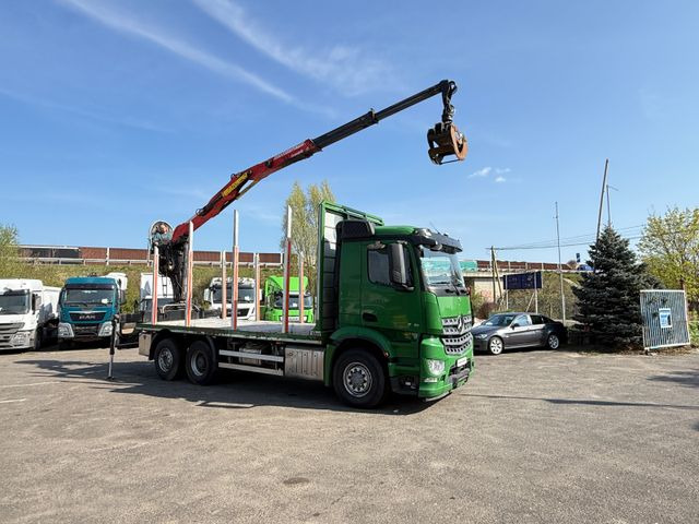 شاحنة قطع الأشجار, شاحنة كرين Mercedes-Benz Actros 2571 Holztransporter mit Kran: صور 10