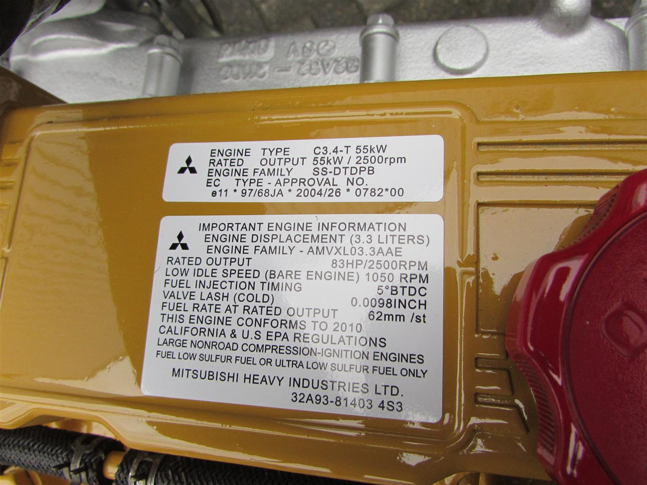 CATERPILLAR / MITSUBISHI RECON S4S-DT73CWL CAT C3.4 55kW-2500Rpm - المحرك - لودر: صور 2 CATERPILLAR / MITSUBISHI RECON S4S-DT73CWL CAT C3.4 55kW-2500Rpm - المحرك - لودر: صور 2