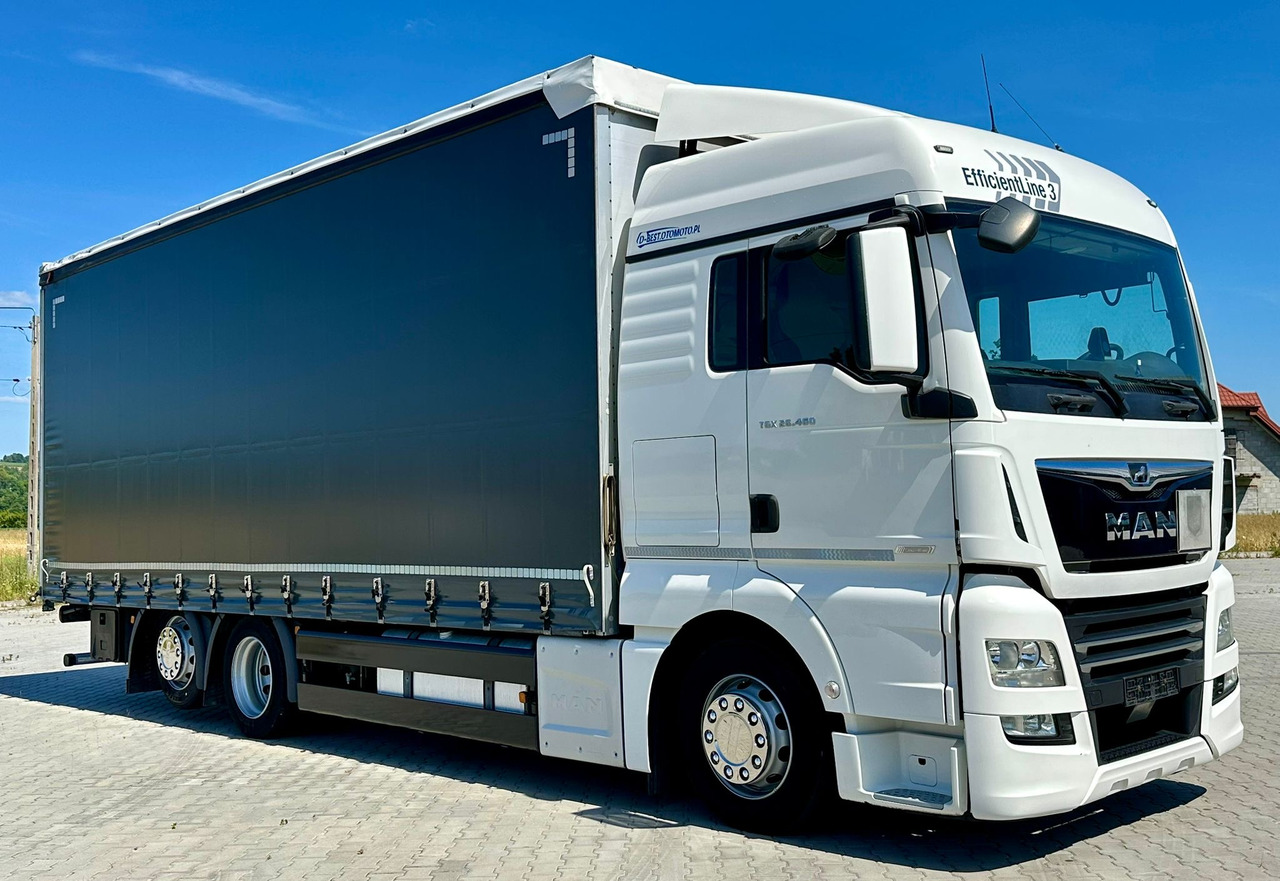MAN TGX 26.460 / FIRANKA / 19 EUROPALET / 7.75 M / 6X2 / OŚ PODNOSZONA / AU - شاحنة ستارة: صور 1 MAN TGX 26.460 / FIRANKA / 19 EUROPALET / 7.75 M / 6X2 / OŚ PODNOSZONA / AU - شاحنة ستارة: صور 1