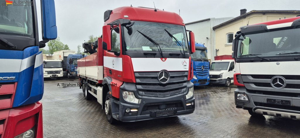 شاحنات مسطحة, شاحنة كرين Mercedes-Benz DB 2545 HIAB 166 mit Zange. Lift-Lenkachse einsatzbereit: صور 9