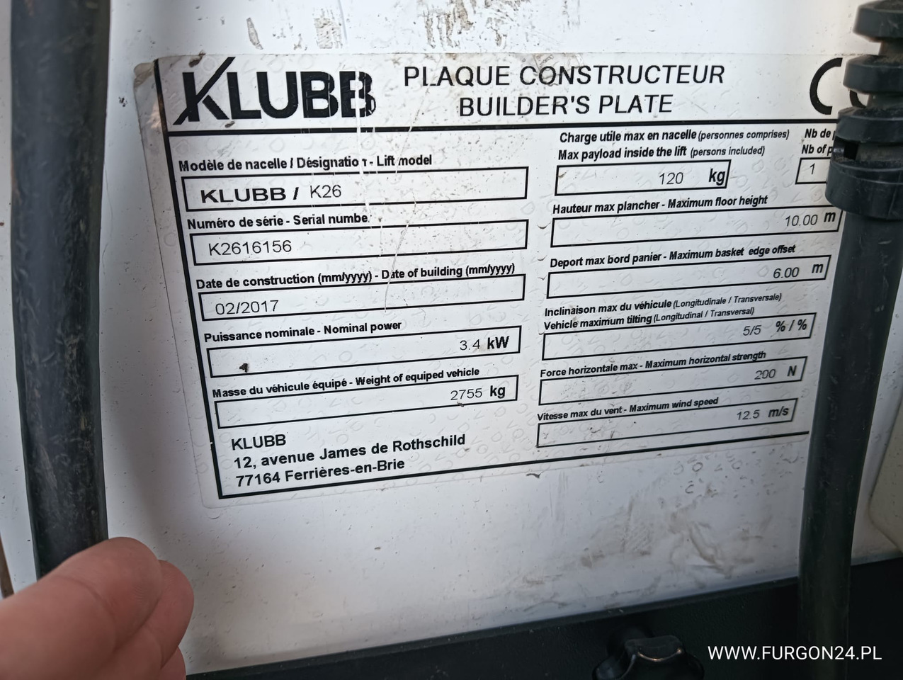 OPEL MOVANO L2H2 PODNOŚNIK KOSZOWY KLUBB K26 NR 804 إيجار OPEL MOVANO L2H2 PODNOŚNIK KOSZOWY KLUBB K26 NR 804: صور 10 OPEL MOVANO L2H2 PODNOŚNIK KOSZOWY KLUBB K26 NR 804 إيجار OPEL MOVANO L2H2 PODNOŚNIK KOSZOWY KLUBB K26 NR 804: صور 10