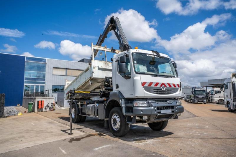 Renault KERAX 370 DXI + TRI BENNE+HIAB 16t/m + 2 EXT - قلابات, شاحنة كرين: صور 2 Renault KERAX 370 DXI + TRI BENNE+HIAB 16t/m + 2 EXT - قلابات, شاحنة كرين: صور 2