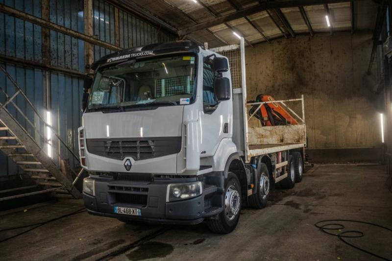 Renault KERAX 380DXI-8x4+PK18TM/3EXT - شاحنات مسطحة, شاحنة كرين: صور 1 Renault KERAX 380DXI-8x4+PK18TM/3EXT - شاحنات مسطحة, شاحنة كرين: صور 1