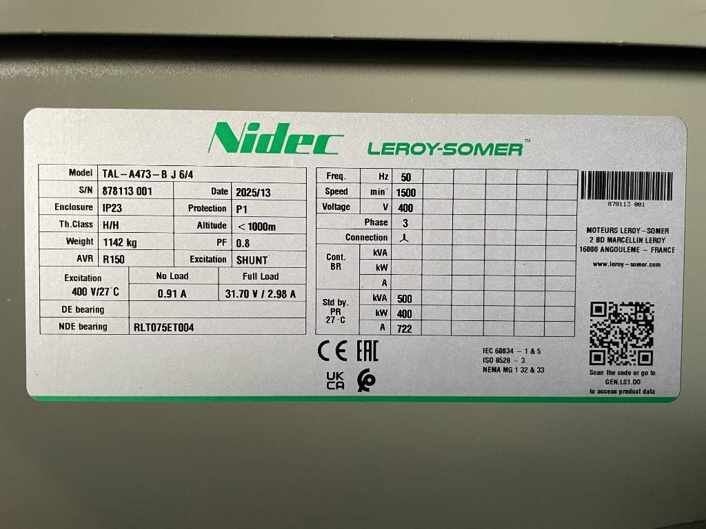 جديد مجموعة المولدات Perkins 2506C-E15TAG1 - 500 kVA Generator - DPX-19813: صور 22 جديد مجموعة المولدات Perkins 2506C-E15TAG1 - 500 kVA Generator - DPX-19813: صور 22