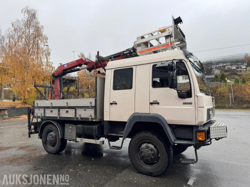 1997 MAN 8.224 LAEC 4x4 linjebil med kran og selvnivellerende mannskapskorg - شاحنة كرين: صور 3 1997 MAN 8.224 LAEC 4x4 linjebil med kran og selvnivellerende mannskapskorg - شاحنة كرين: صور 3