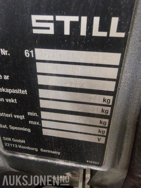 2002 Still Truck - معدات المناولة: صور 3 2002 Still Truck - معدات المناولة: صور 3