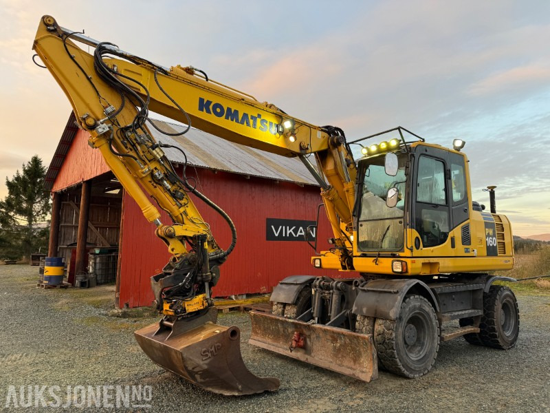 2015 Komatsu PW 160-8 Velutstyrt hjulgraver med Engcon rototilt, Leica GPS og sentralsmøring - حفارة: صور 1 2015 Komatsu PW 160-8 Velutstyrt hjulgraver med Engcon rototilt, Leica GPS og sentralsmøring - حفارة: صور 1