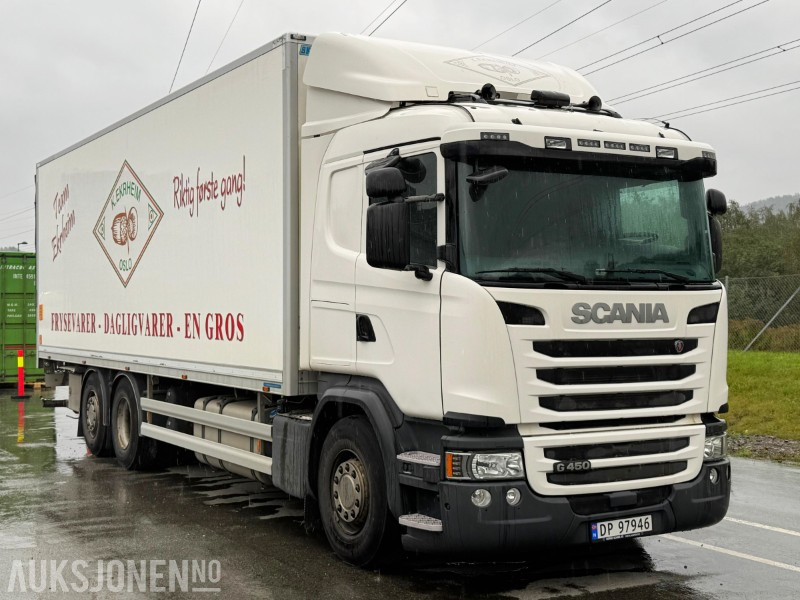 2016 Scania G450 med 2-soners kjøl- og frys, kun 1 eier! Gullavtale, Zepro, Onspot kjettinger, ryggekamera - بصندوق مغلق شاحنة: صور 3 2016 Scania G450 med 2-soners kjøl- og frys, kun 1 eier! Gullavtale, Zepro, Onspot kjettinger, ryggekamera - بصندوق مغلق شاحنة: صور 3