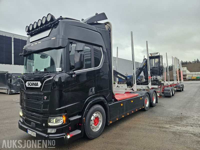 2020 Scania R730 B6x4NB med henger - شاحنة قطع الأشجار, شاحنة كرين: صور 1 2020 Scania R730 B6x4NB med henger - شاحنة قطع الأشجار, شاحنة كرين: صور 1