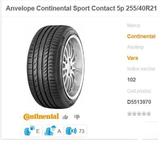 Continental NOI NOU ContisportContact 255 / 40 ZR 21 - عجلات: صور 1 Continental NOI NOU ContisportContact 255 / 40 ZR 21 - عجلات: صور 1
