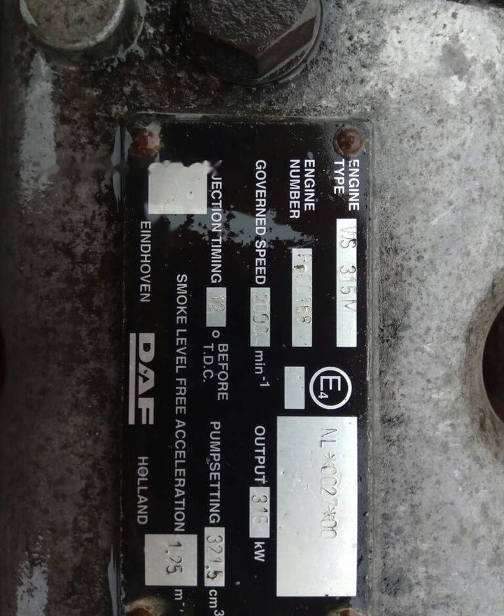 DAF ATI WS315M DAF 95 - المحرك - شاحنة: صور 4 DAF ATI WS315M DAF 95 - المحرك - شاحنة: صور 4