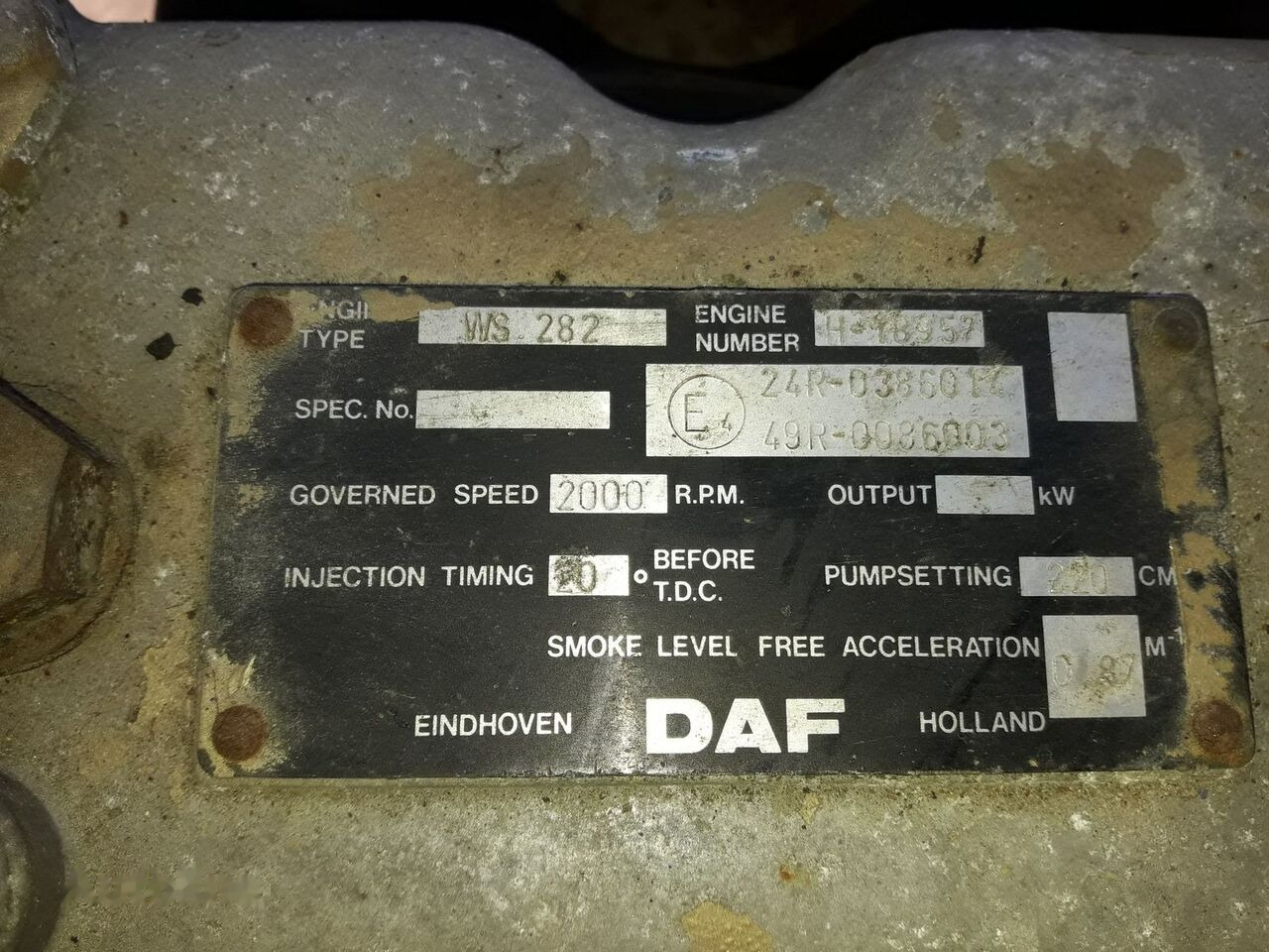 DAF WS282 ATI DAF 95 - المحرك - شاحنة: صور 4 DAF WS282 ATI DAF 95 - المحرك - شاحنة: صور 4