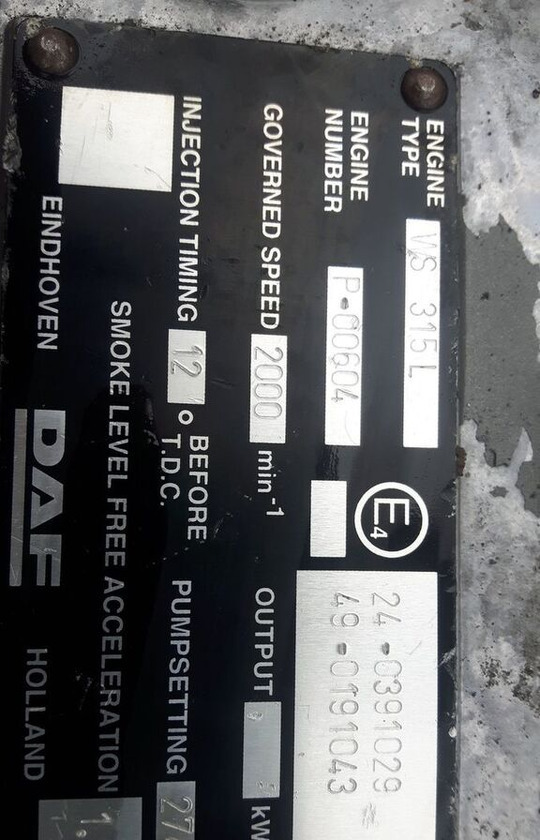 DAF WS315L truck - المحرك - شاحنة: صور 5 DAF WS315L truck - المحرك - شاحنة: صور 5