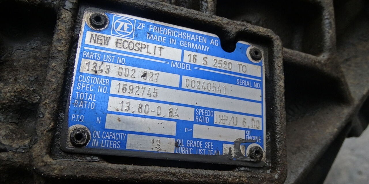 ZF 16S2520 TO Renault - علبة التروس - شاحنة: صور 2 ZF 16S2520 TO Renault - علبة التروس - شاحنة: صور 2