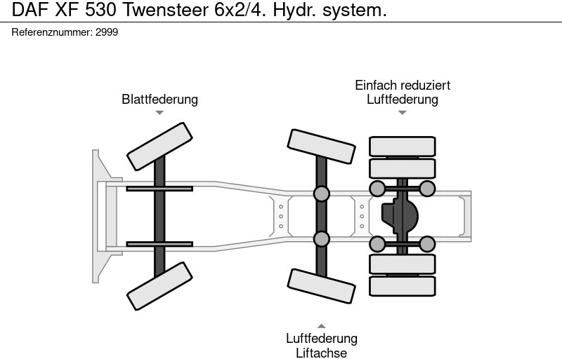 شاحنة جرار DAF XF 530 Twensteer 6x2/4. Hydr. system.: صور 20