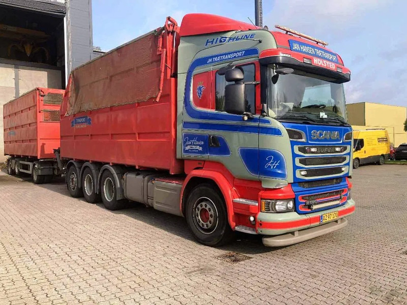 Scania R580 V8 Inkl Palfinger Epsilon Crane. 3 way tipper. Air/ Air suspension. inkl Trailer - قلابات: صور 2 Scania R580 V8 Inkl Palfinger Epsilon Crane. 3 way tipper. Air/ Air suspension. inkl Trailer - قلابات: صور 2