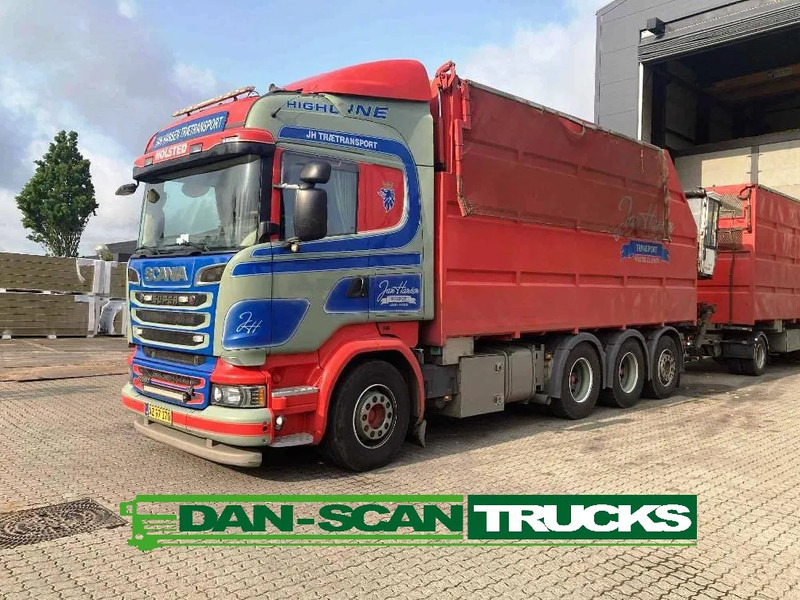 Scania R580 V8 Inkl Palfinger Epsilon Crane. 3 way tipper. Air/ Air suspension. inkl Trailer - قلابات: صور 1 Scania R580 V8 Inkl Palfinger Epsilon Crane. 3 way tipper. Air/ Air suspension. inkl Trailer - قلابات: صور 1