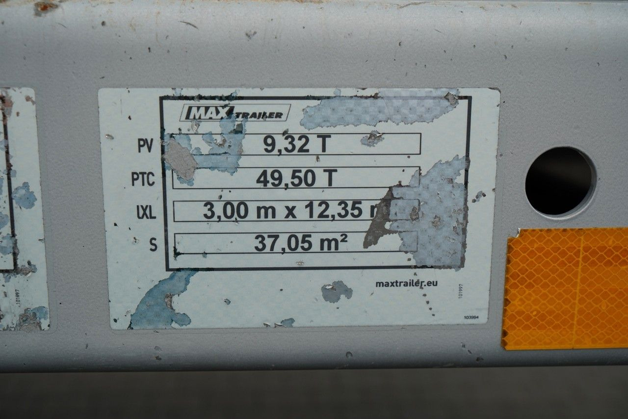 عربة مسطحة منخفضة نصف مقطورة MAX TRAILLER  NACZEPA LAWETA / NISKOPODWOZIOWA / 12,: صور 19