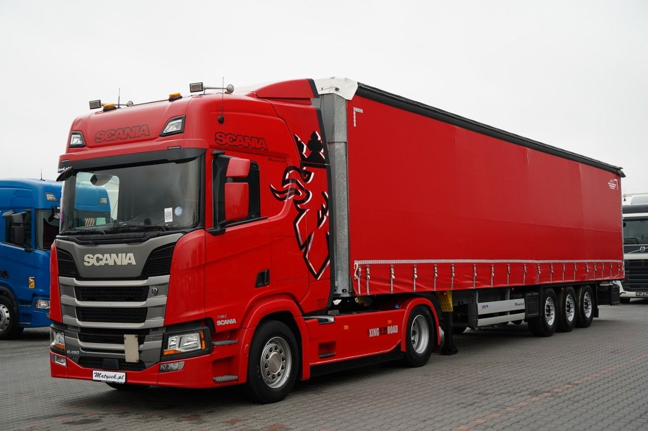Scania R 450 / ZESTAW / + SCHMITZ / FIRANKA STANDARD / - شاحنة جرار: صور 1 Scania R 450 / ZESTAW / + SCHMITZ / FIRANKA STANDARD / - شاحنة جرار: صور 1