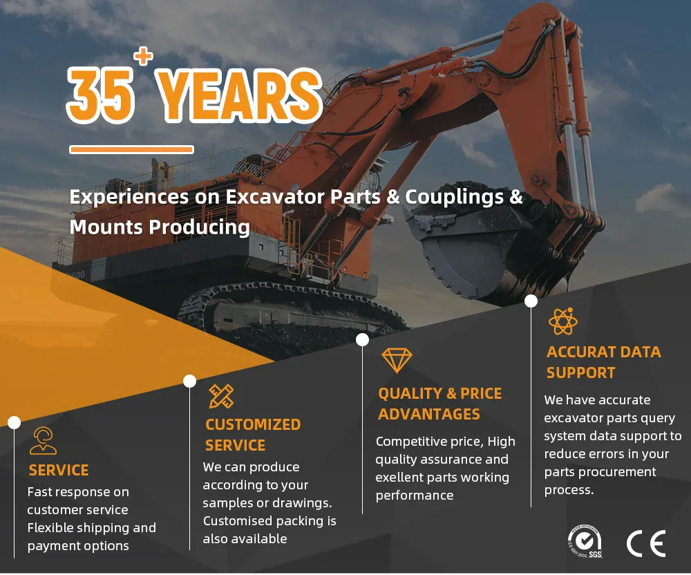 جديد القابض و قطع الغيار YNF Customized High Quality Excavator Spare Parts CF-H-16 Hydraulic Pump Coupling Size16H CF-H-16 Flexible Coupling: صور 7