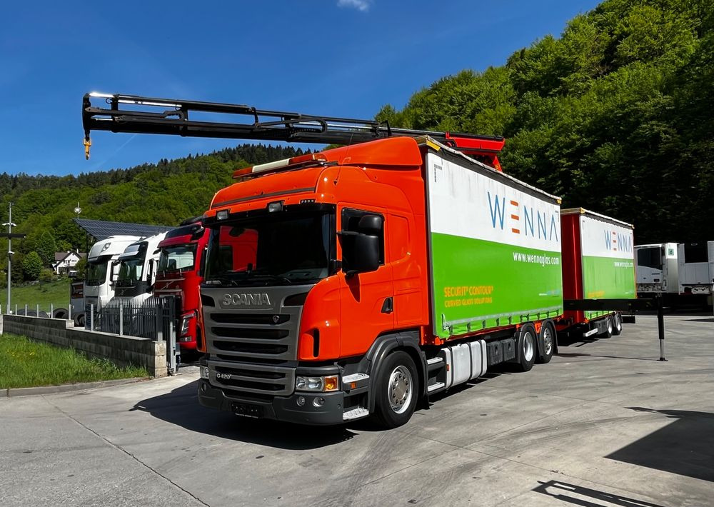Scania G420 // Tandem // HDS Palfinger 18002 EH // Przyczepa // Oś skrętna podnoszona // Video !!! - شاحنة ستارة, شاحنة كهربائية: صور 1 Scania G420 // Tandem // HDS Palfinger 18002 EH // Przyczepa // Oś skrętna podnoszona // Video !!! - شاحنة ستارة, شاحنة كهربائية: صور 1