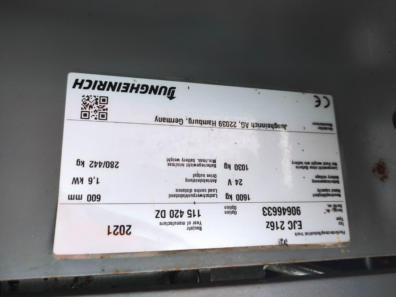 Jungheinrich EJC 216 Z - معدات تكديس: صور 5 Jungheinrich EJC 216 Z - معدات تكديس: صور 5