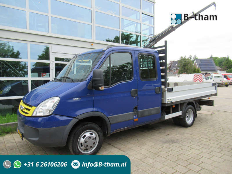 Iveco Daily 50C14G 345 CNG Aardgas AIRCO + HIAB Kraan Kran Crane - الشاحنات الصغيرة المسطحة, الشاحنات الصغيرة كابينة مزدوجة: صور 1 Iveco Daily 50C14G 345 CNG Aardgas AIRCO + HIAB Kraan Kran Crane - الشاحنات الصغيرة المسطحة, الشاحنات الصغيرة كابينة مزدوجة: صور 1
