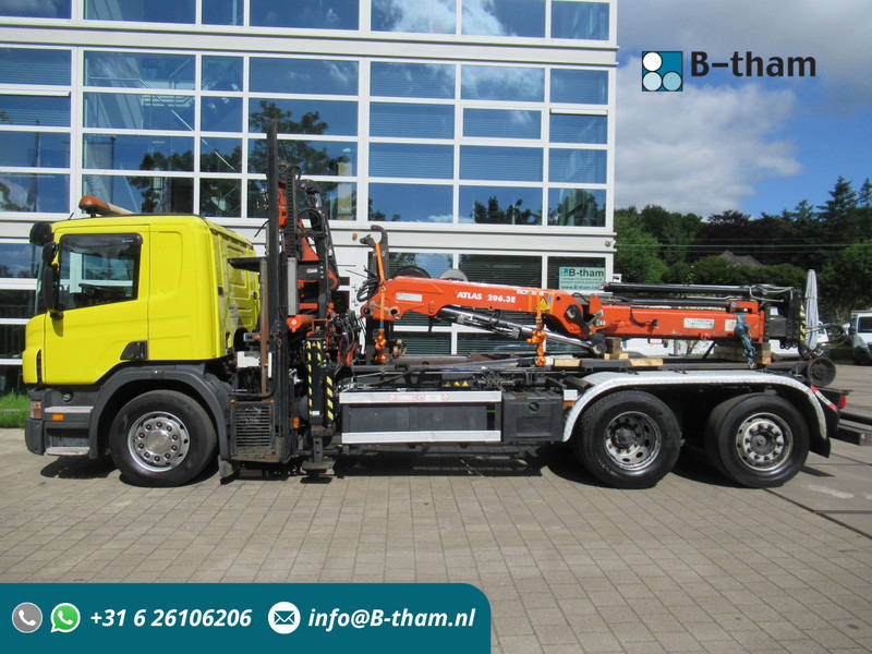 Scania P 340 B 6x2*4 VDL Haak - Kraan ATLAS 206.3E - شاحنة ذات الخطاف, شاحنة كرين: صور 1 Scania P 340 B 6x2*4 VDL Haak - Kraan ATLAS 206.3E - شاحنة ذات الخطاف, شاحنة كرين: صور 1