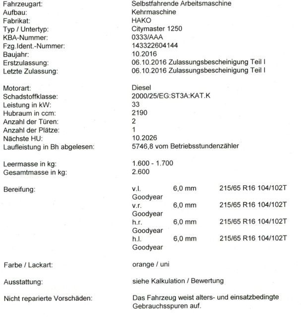 Hako Citymaster 1250 Kehrmaschine - سياره كنس شوارع: صور 2 Hako Citymaster 1250 Kehrmaschine - سياره كنس شوارع: صور 2