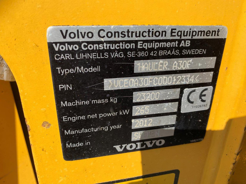 شاحنة مفصلية Volvo A30F NVT: صور 13