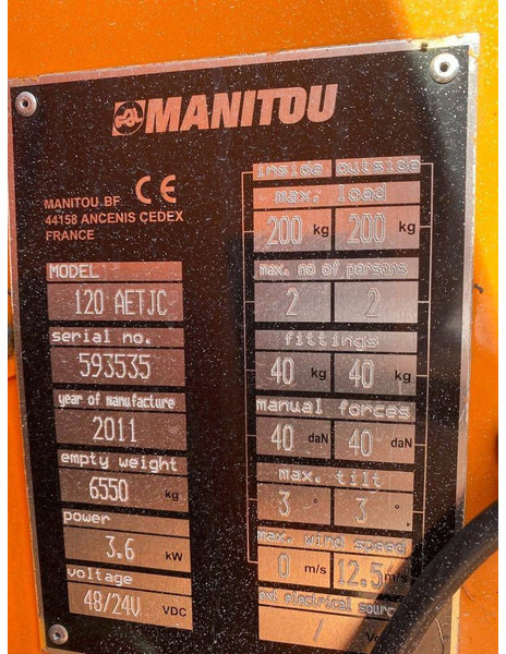 رافعات سلة مفصلية Manitou 120 AET JC: صور 14 رافعات سلة مفصلية Manitou 120 AET JC: صور 14