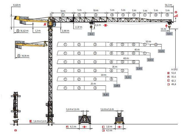 Potain MDT 128 - رافعة برجية: صور 1 Potain MDT 128 - رافعة برجية: صور 1
