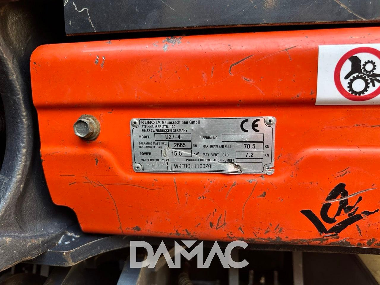 حفارة مصغرة KUBOTA U27-4: صور 25 حفارة مصغرة KUBOTA U27-4: صور 25