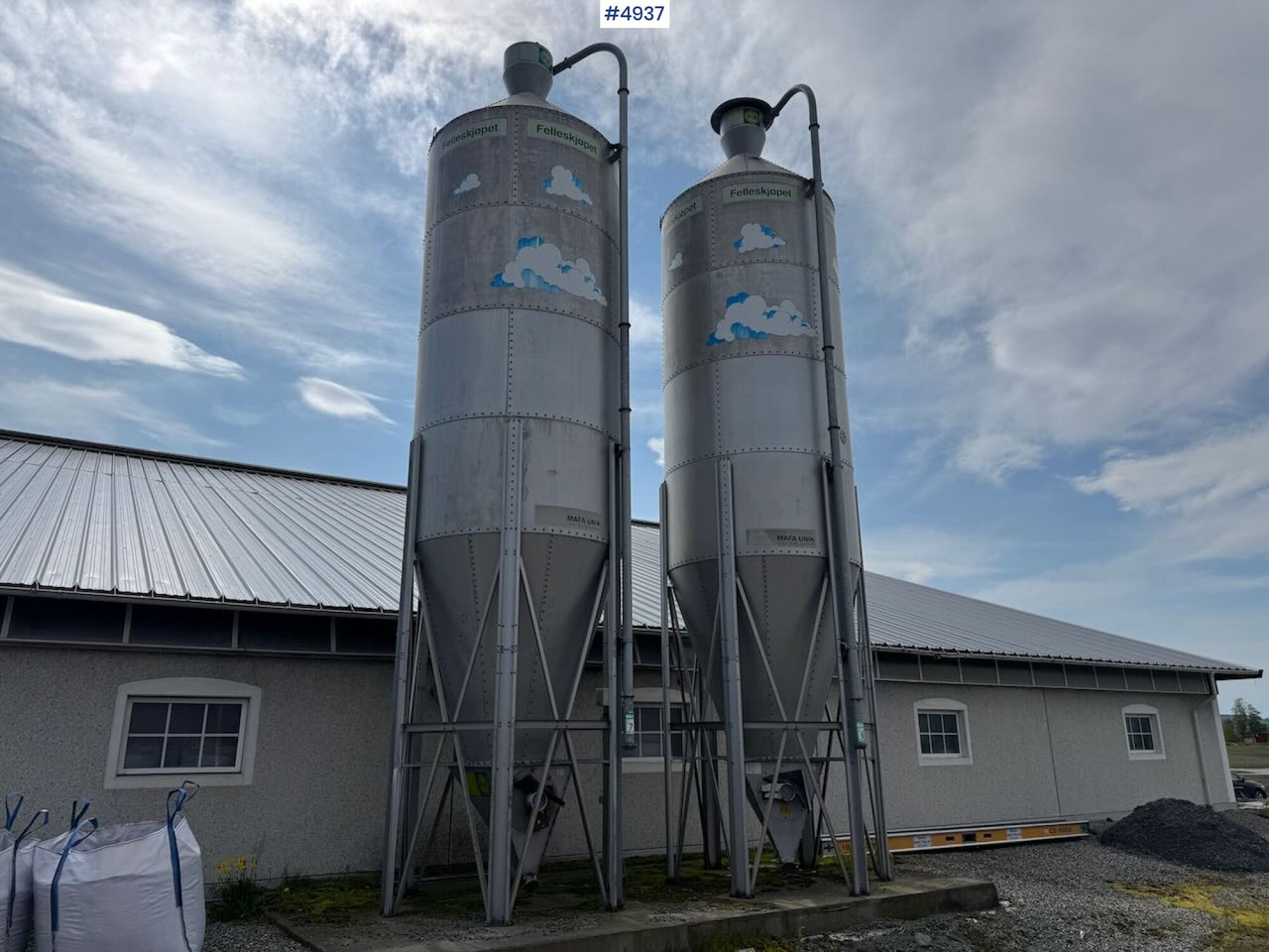 2008 Mafa 27.6 cubic meter feed silos x2 - المعدات لتربية الماشية: صور 2 2008 Mafa 27.6 cubic meter feed silos x2 - المعدات لتربية الماشية: صور 2