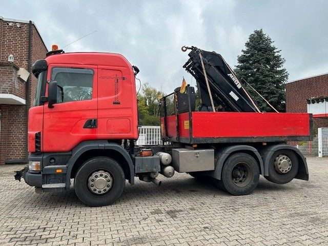 Scania 124 L 470 Pritsche + MKG HLK 201 HP 6x2 - شاحنات مسطحة, شاحنة كرين: صور 1 Scania 124 L 470 Pritsche + MKG HLK 201 HP 6x2 - شاحنات مسطحة, شاحنة كرين: صور 1