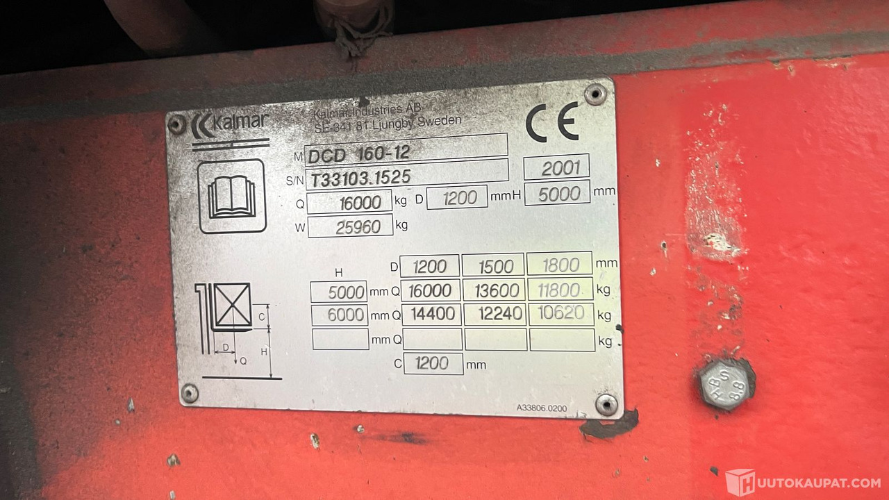 رافعة شوكية ديزل Kalmar DCD 160-12, 2001, Hamina: صور 18