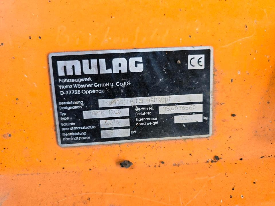 Mulag RMK 1200 BJ. 2015 Randstreifenmäher Böschungsmäher Böschungsmulcher für FME 600 700 MKM FMK Unimog 405 424 427 U 300 400 500 430 - جزازة حافة: صور 4 Mulag RMK 1200 BJ. 2015 Randstreifenmäher Böschungsmäher Böschungsmulcher für FME 600 700 MKM FMK Unimog 405 424 427 U 300 400 500 430 - جزازة حافة: صور 4
