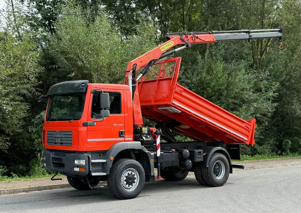 MAN * TGM 18-280 MAN 4x4 HDS Palfinger PK10500 * Kiper Wywrotka * Bardzo Dobry Stan - قلابات: صور 1 MAN * TGM 18-280 MAN 4x4 HDS Palfinger PK10500 * Kiper Wywrotka * Bardzo Dobry Stan - قلابات: صور 1