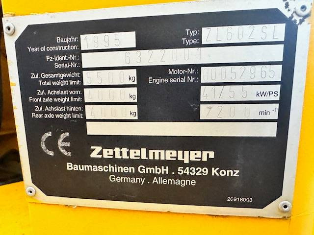 Zettelmeyer ZL602SL Shovel إيجار Zettelmeyer ZL602SL Shovel: صور 18