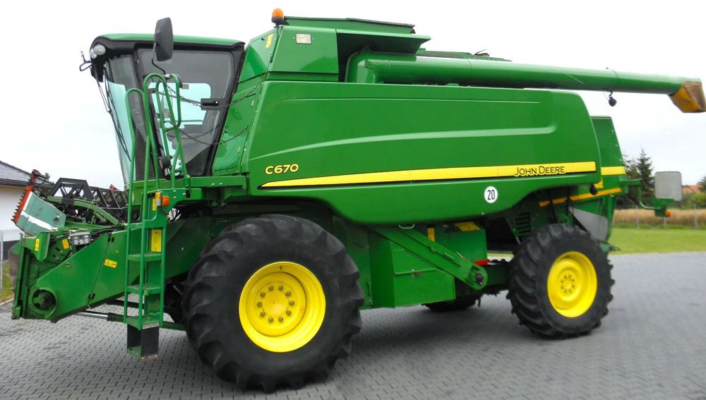 John Deere C 670 2008 Rok, heder 7,6m, 1900 mtg, Nie Malowany, Stan Idealny - حصادة شاملة: صور 1 John Deere C 670 2008 Rok, heder 7,6m, 1900 mtg, Nie Malowany, Stan Idealny - حصادة شاملة: صور 1