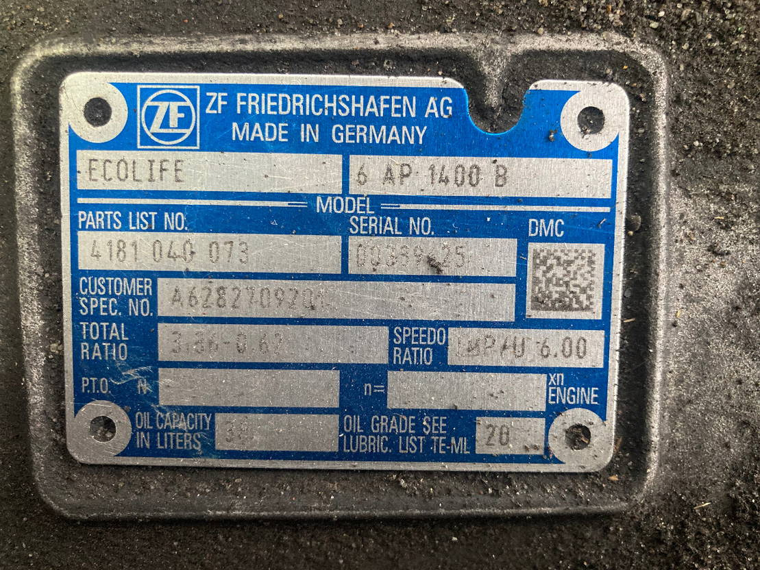 ZF Getriebe ZF 6 AP 1400 B Ecolife 4181040073 A6282709201 6AP1400B - علبة التروس - حافلة: صور 2 ZF Getriebe ZF 6 AP 1400 B Ecolife 4181040073 A6282709201 6AP1400B - علبة التروس - حافلة: صور 2