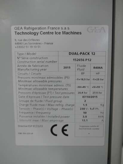 آلة الغذاء GEA ice generator DUAL-PACK 12: صور 7
